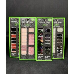 NEW Dashing Diva Halloween Nail Strips 4 Packs Glow In Dark Spooky Ghost Witch